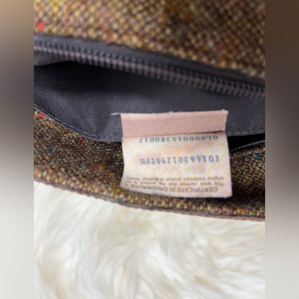 Bottega Veneta Vintage Tweed Patent Leather Copper Color Leather Shoulder Clutch - Picture 10 of 17